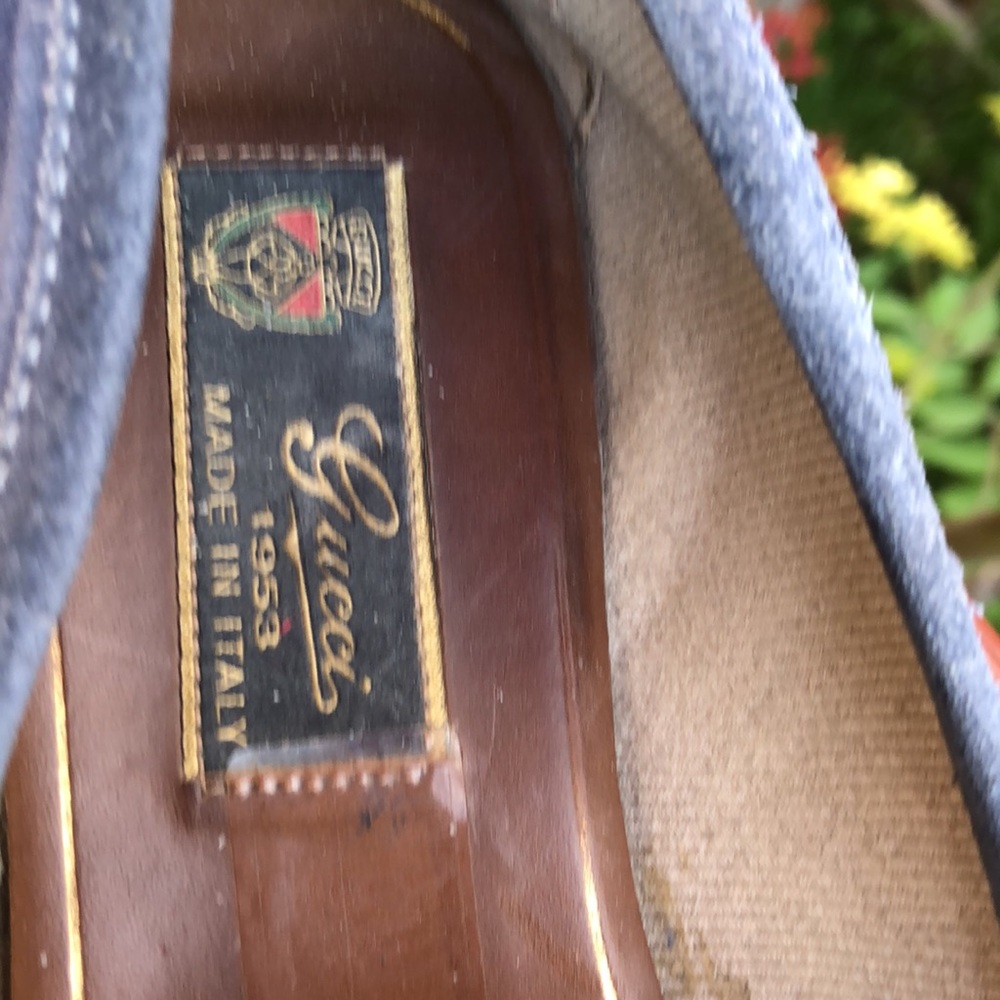 Gucci blue velvet women shoes size 36 - Picture 2 of 6